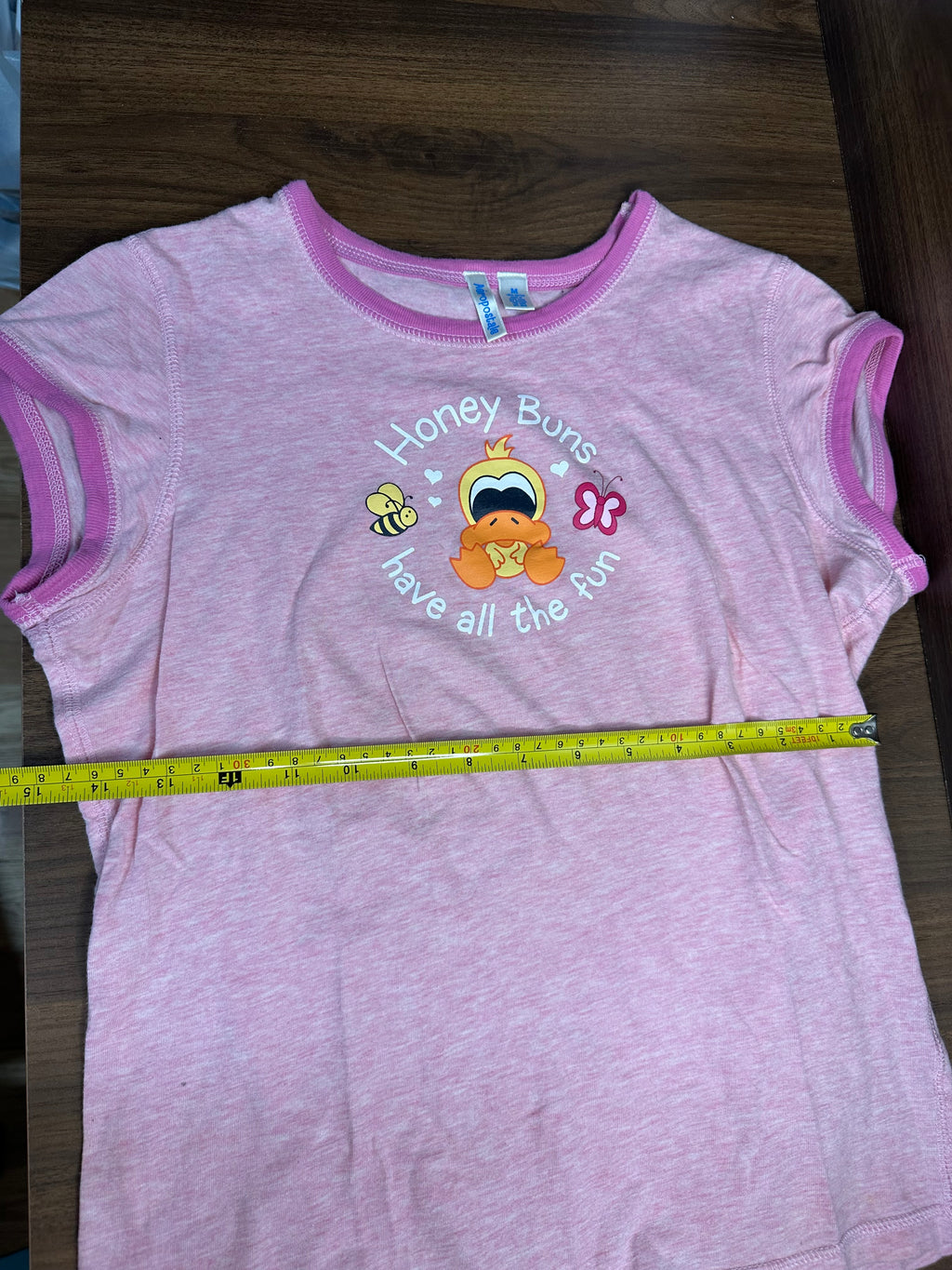Aeropostale Pink Baby Tee Shirt M Honey Buns Have All The Fun