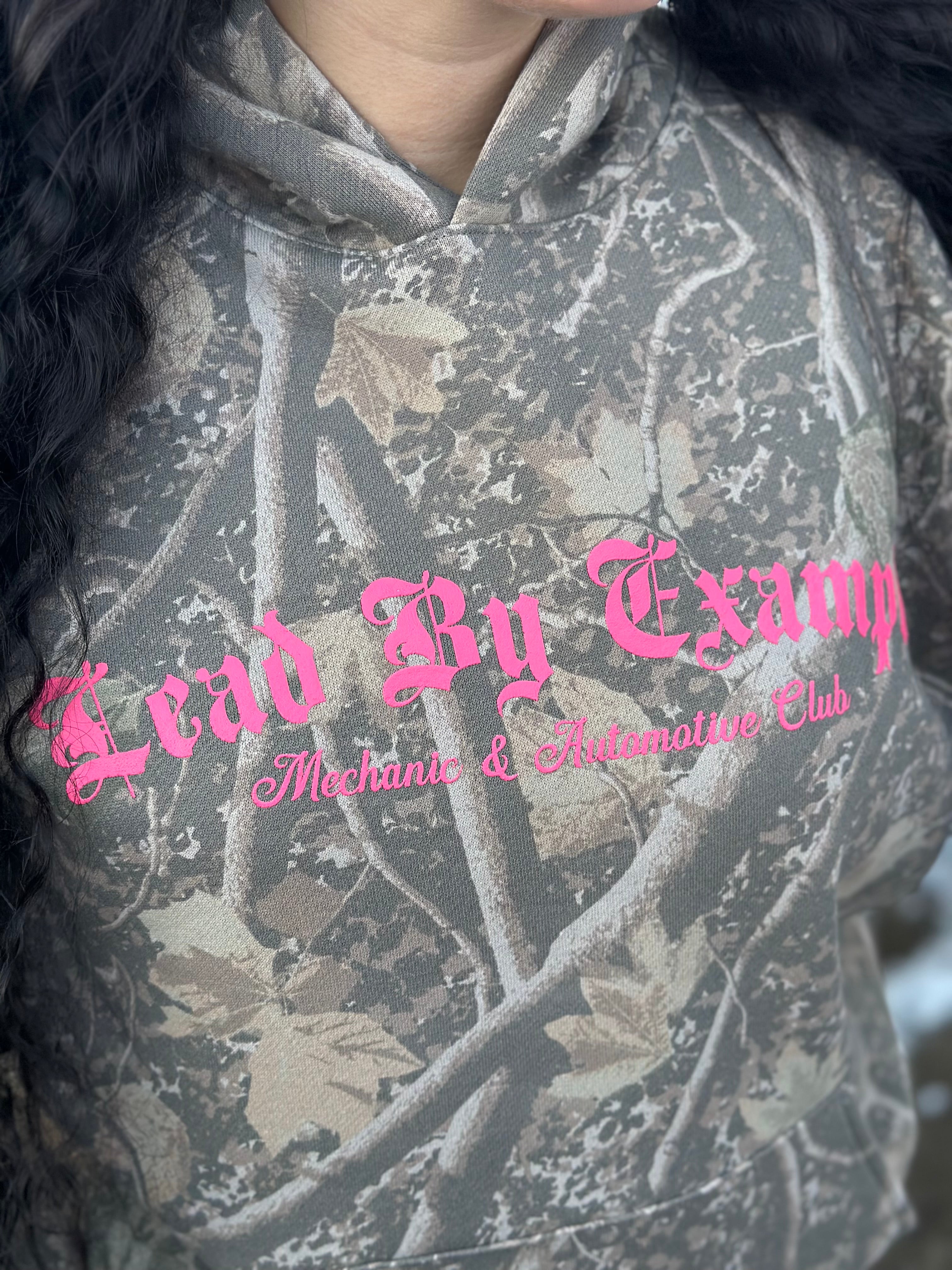 Camo & Pink Lead By Example Hoodie