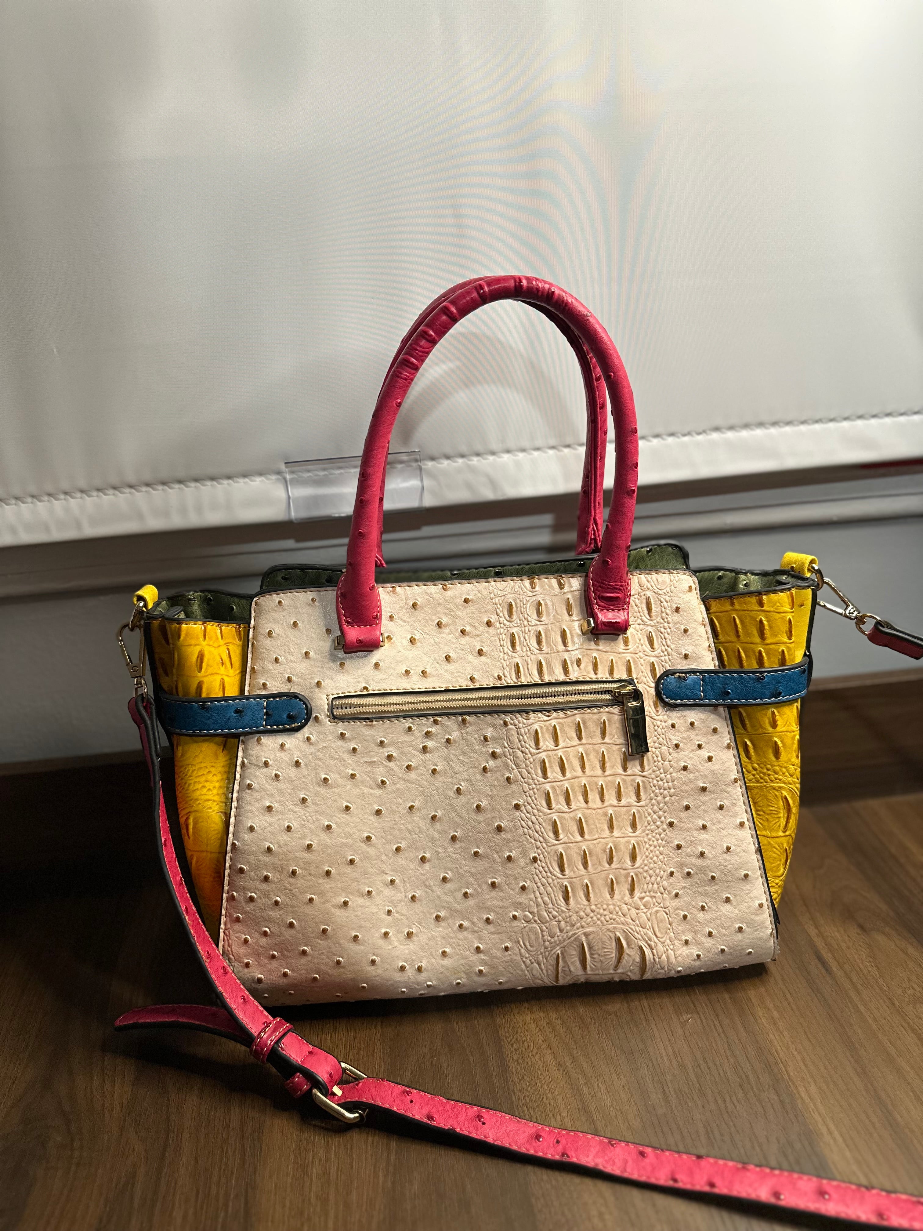 Faux Crocodile Multicolor Purse