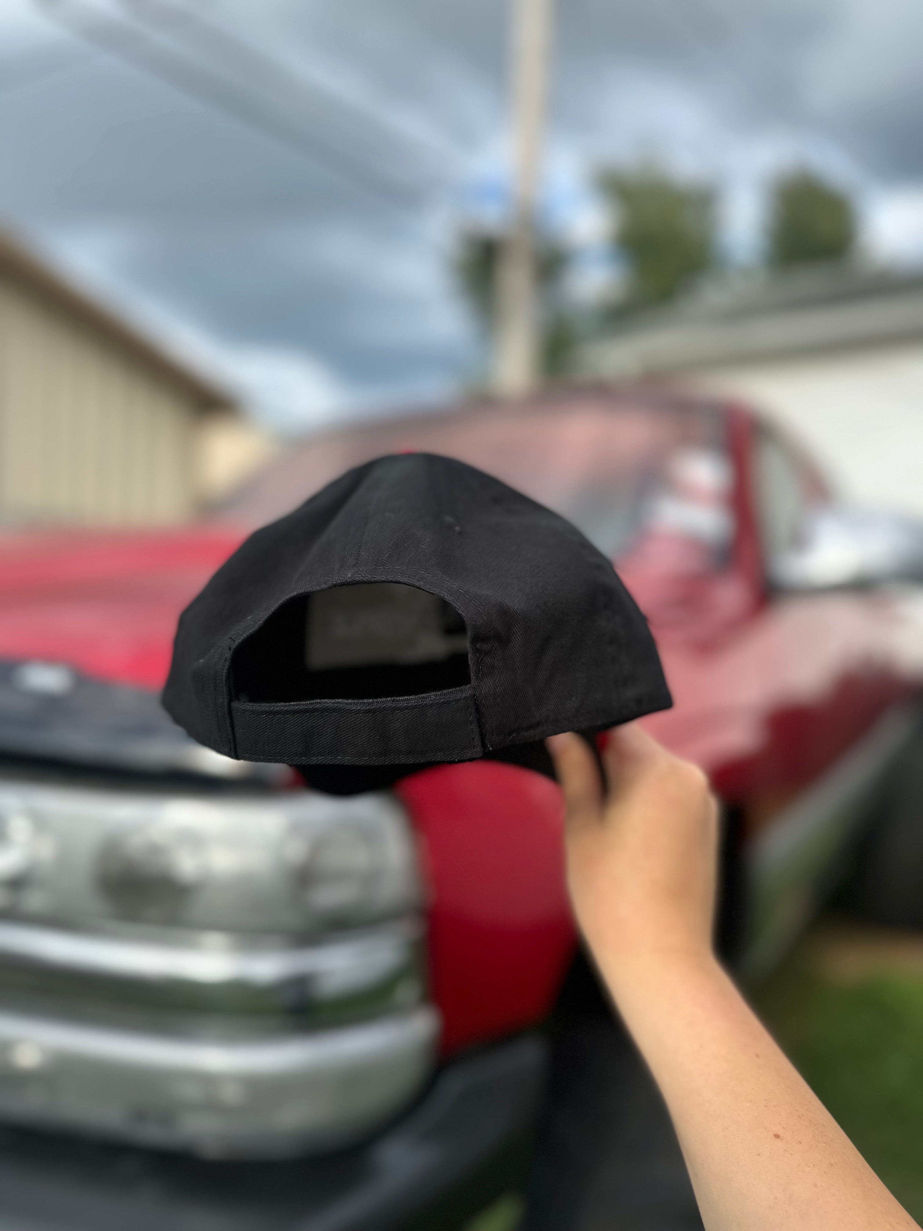 LBE Embroidered Black & Red Flames Hat