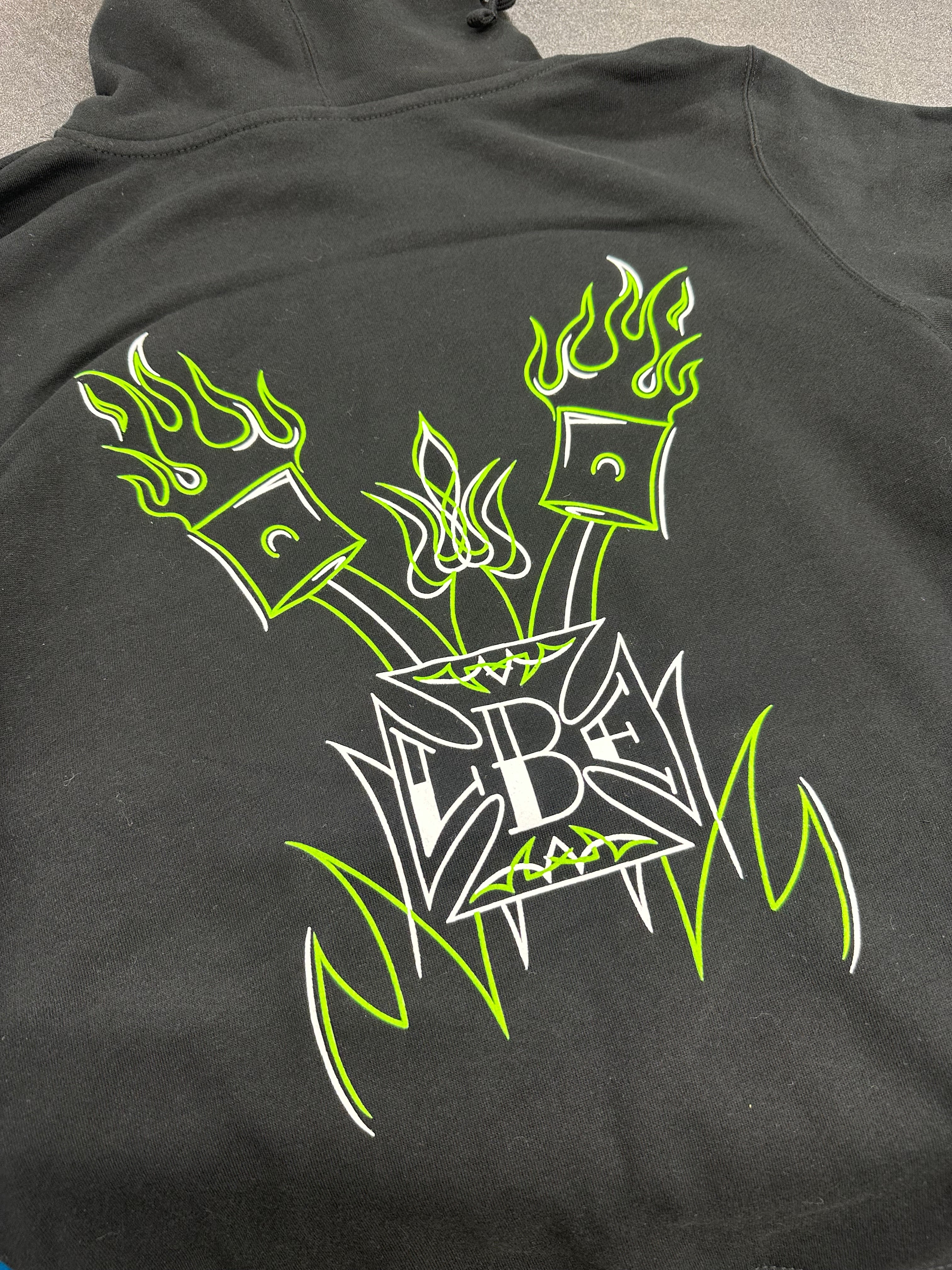 Pinstriped Lime Green Hoodie