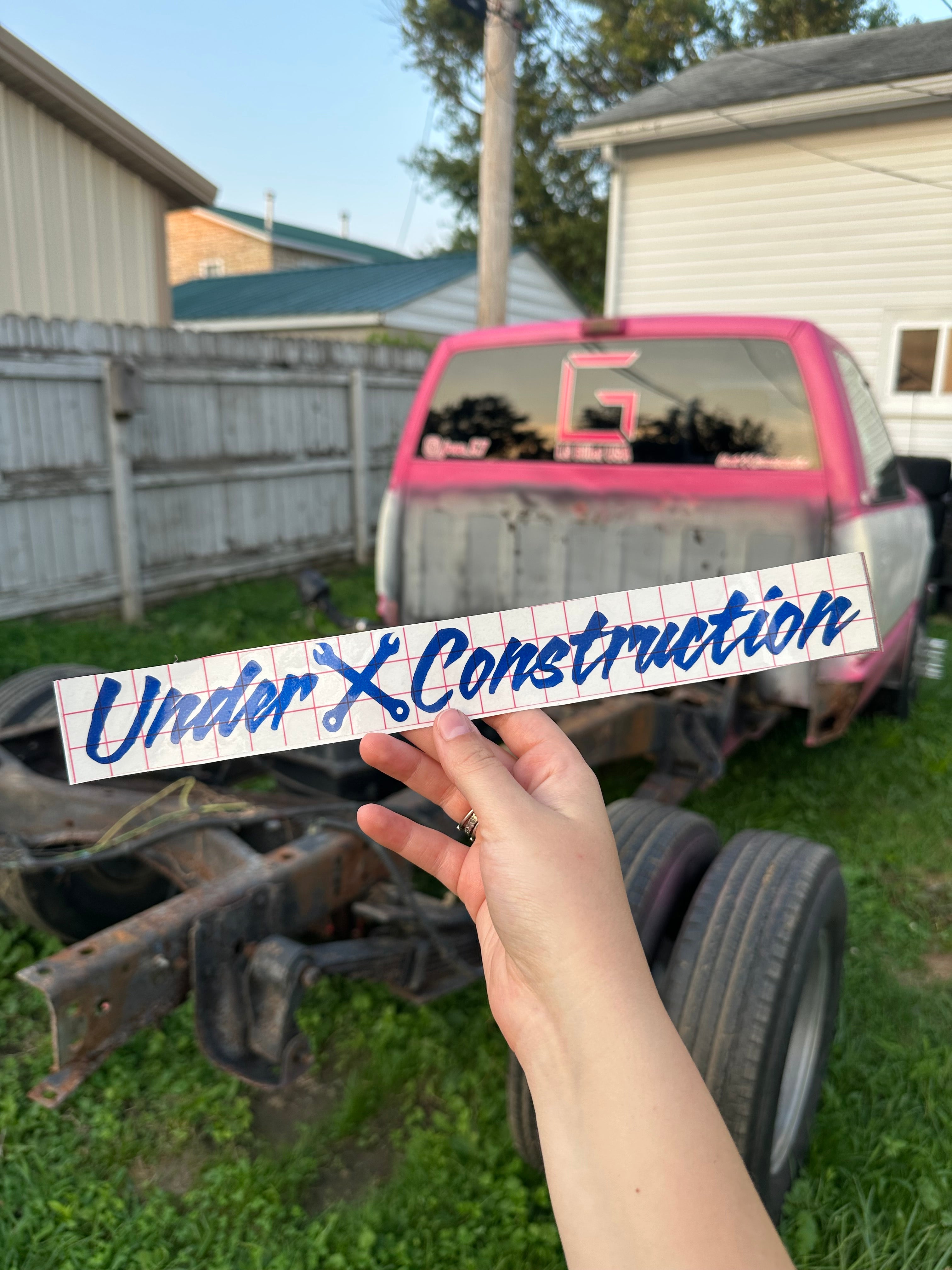 Under Construction Decal