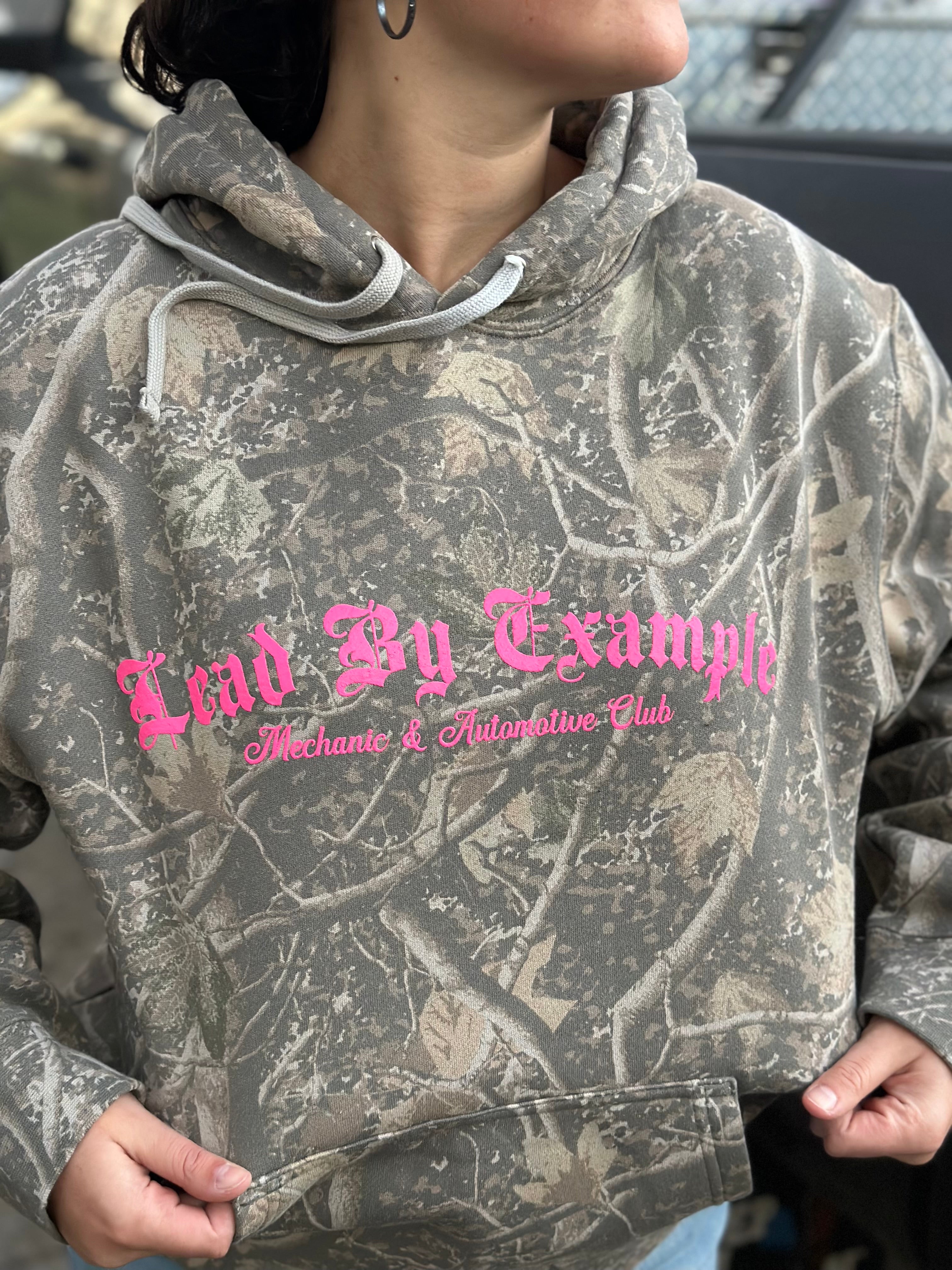Camo & Pink Lead By Example Hoodie