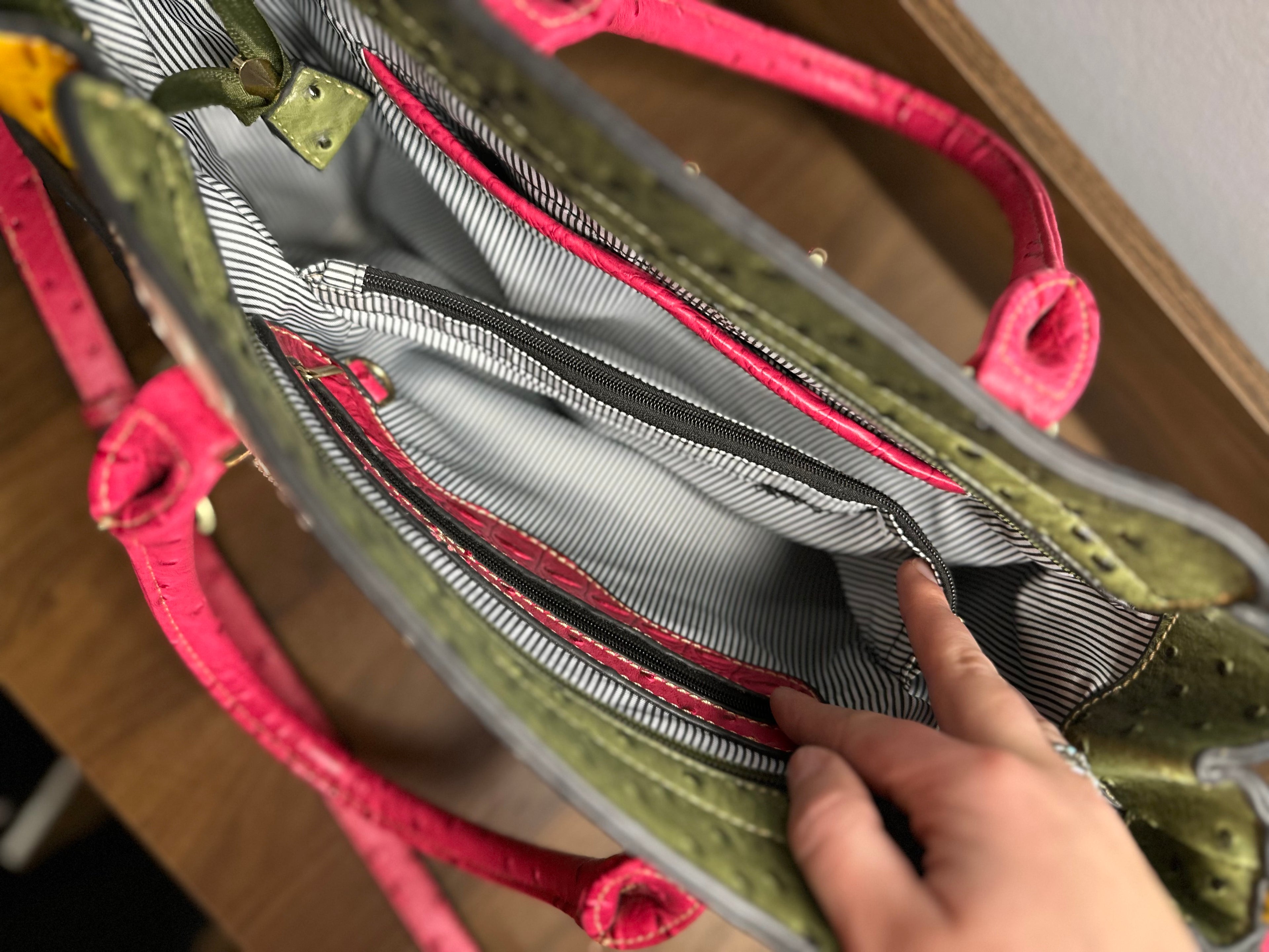 Faux Crocodile Multicolor Purse