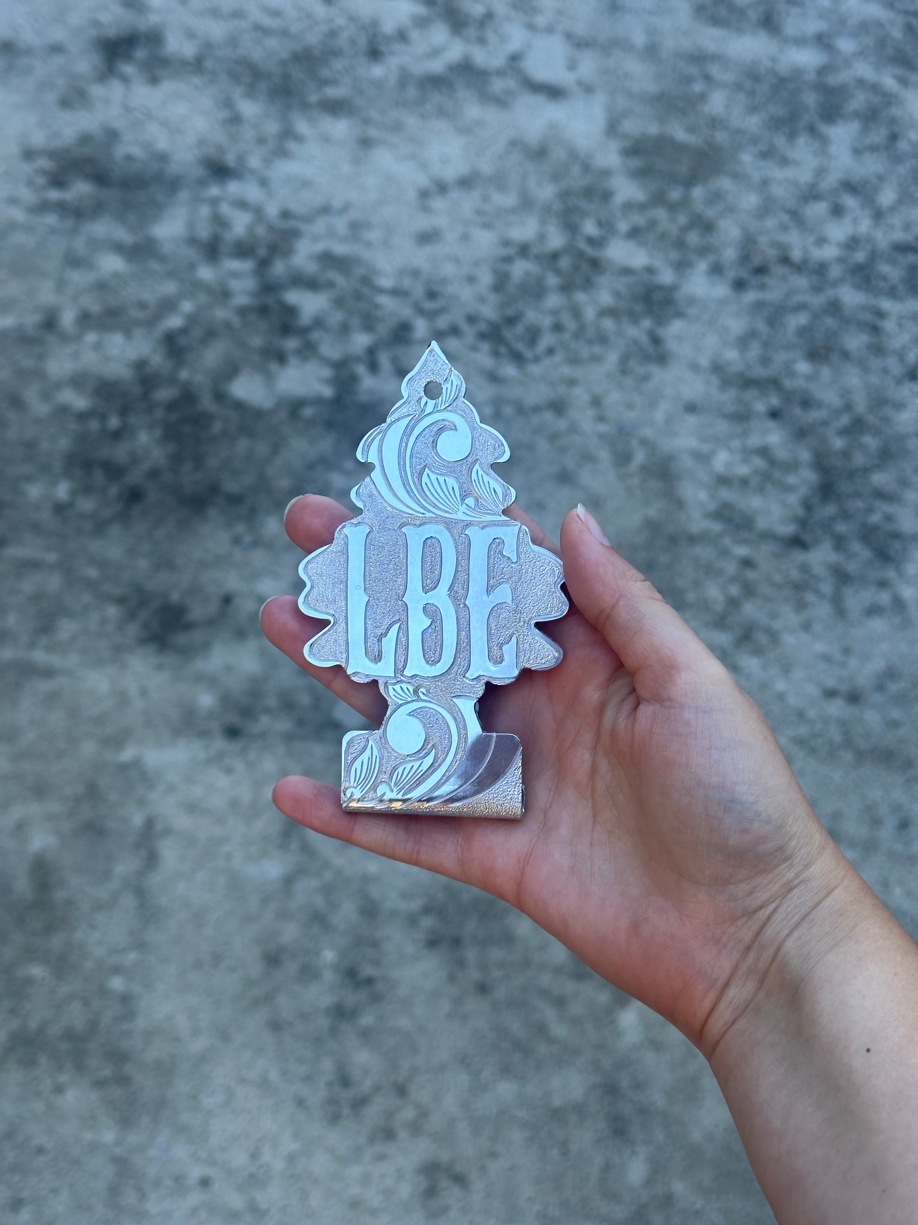 Engraved Little Tree Air Freshener Holder - Custom Hand Engraving