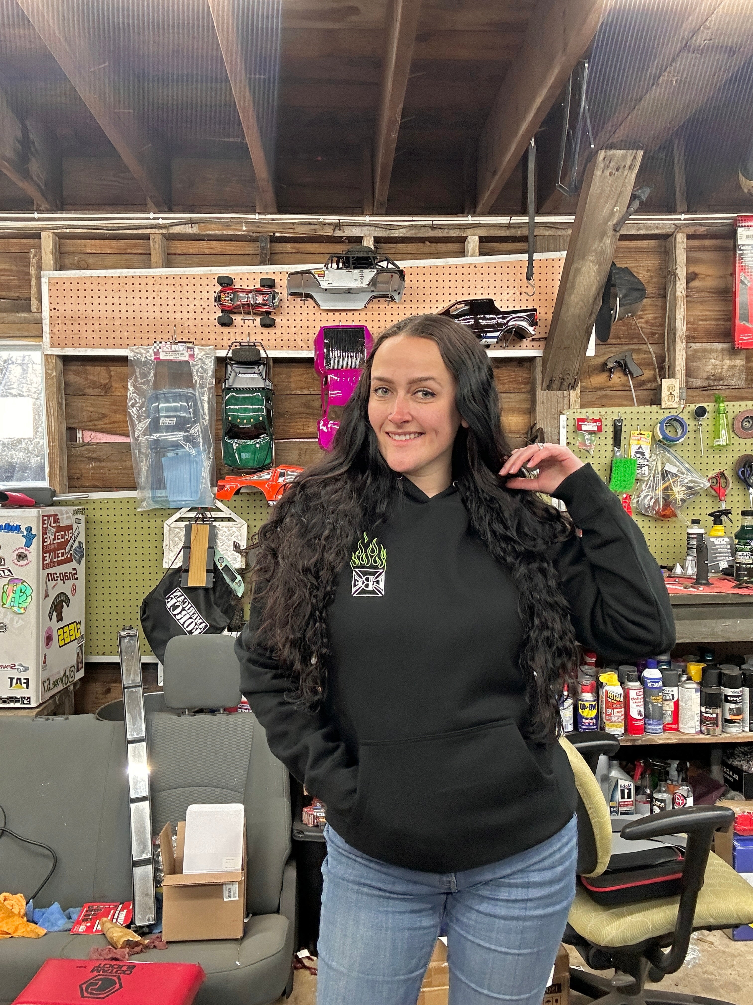 Pinstriped Lime Green Hoodie