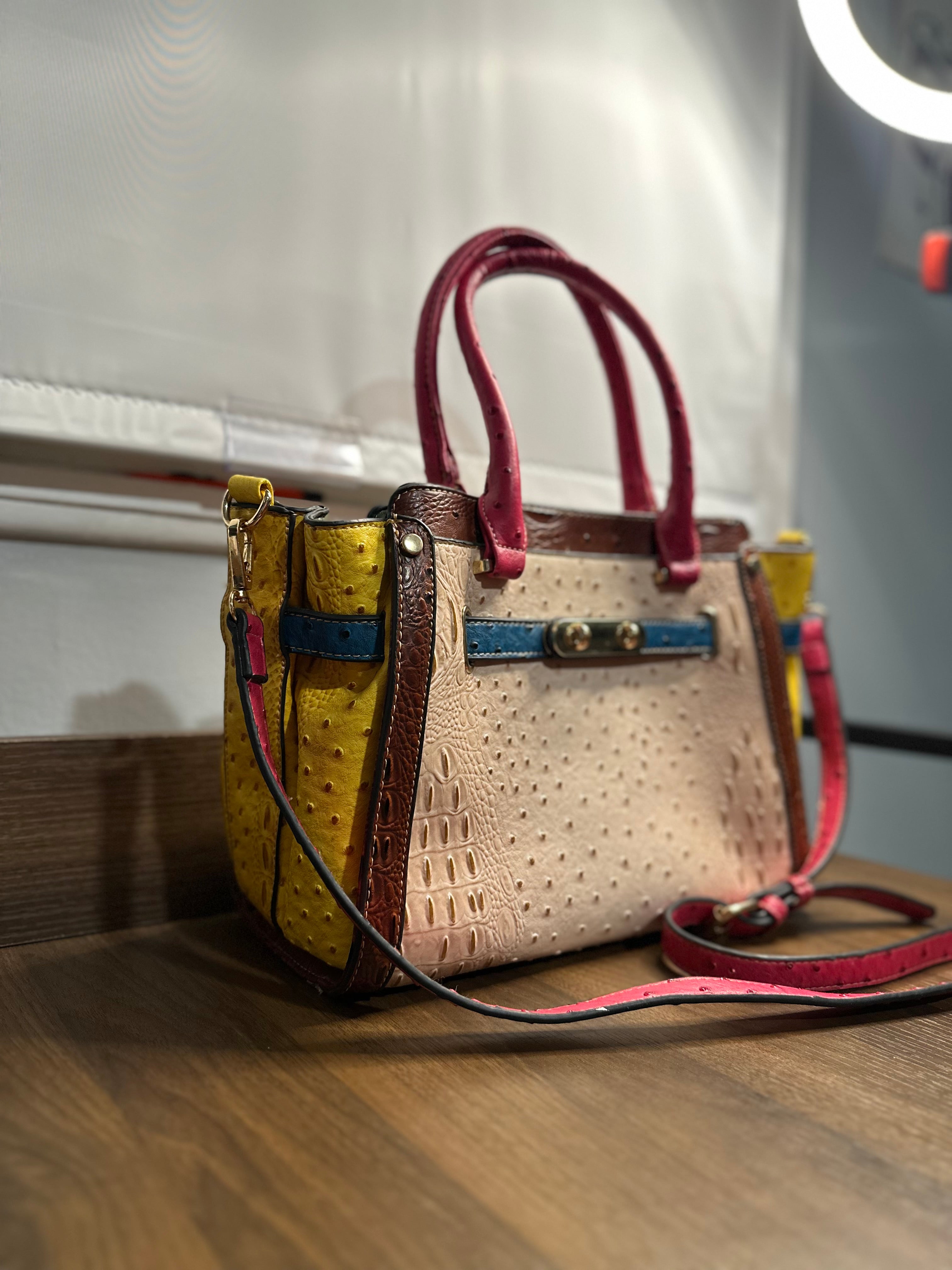 Faux Crocodile Multicolor Purse