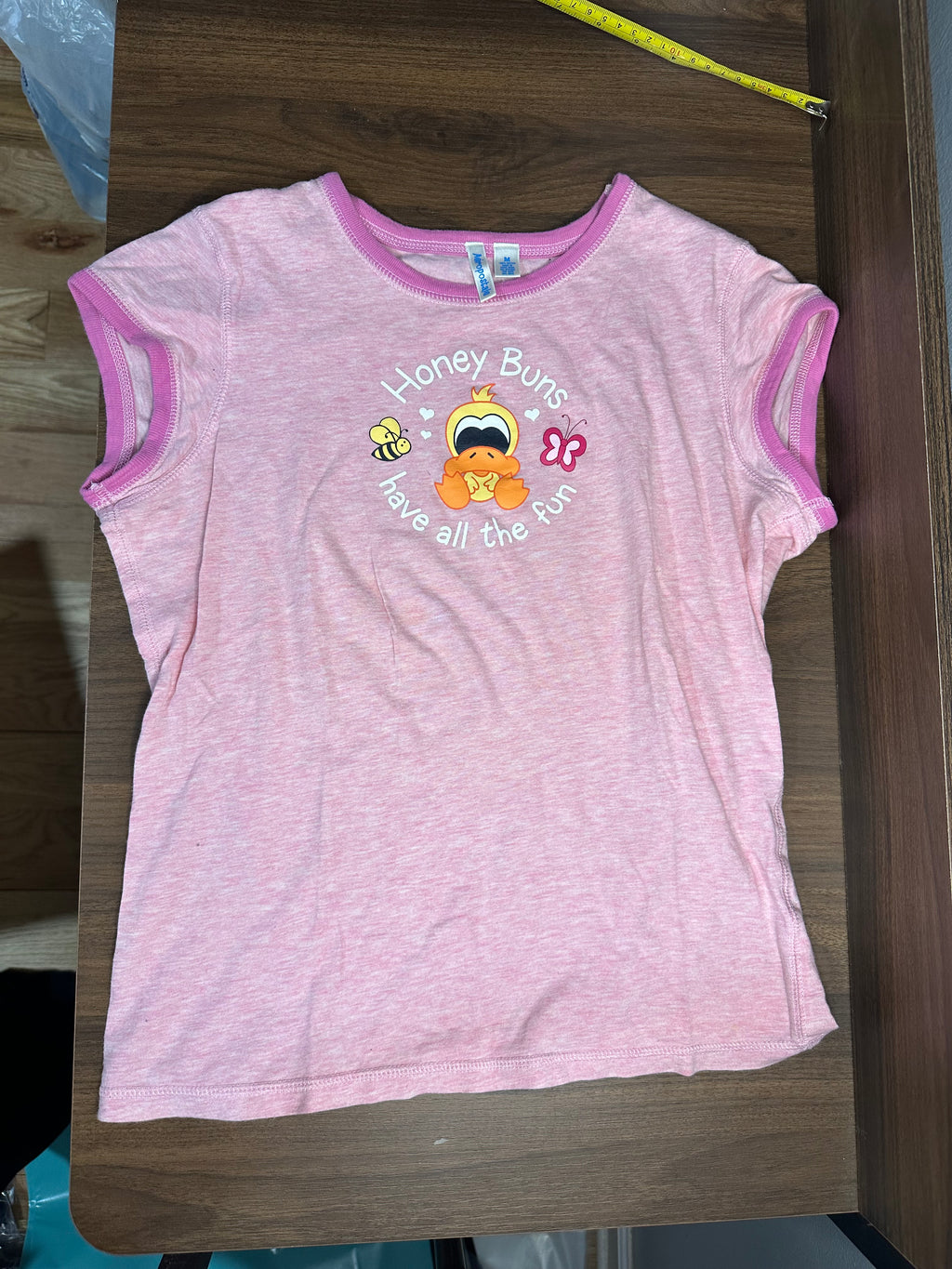 Aeropostale Pink Baby Tee Shirt M Honey Buns Have All The Fun
