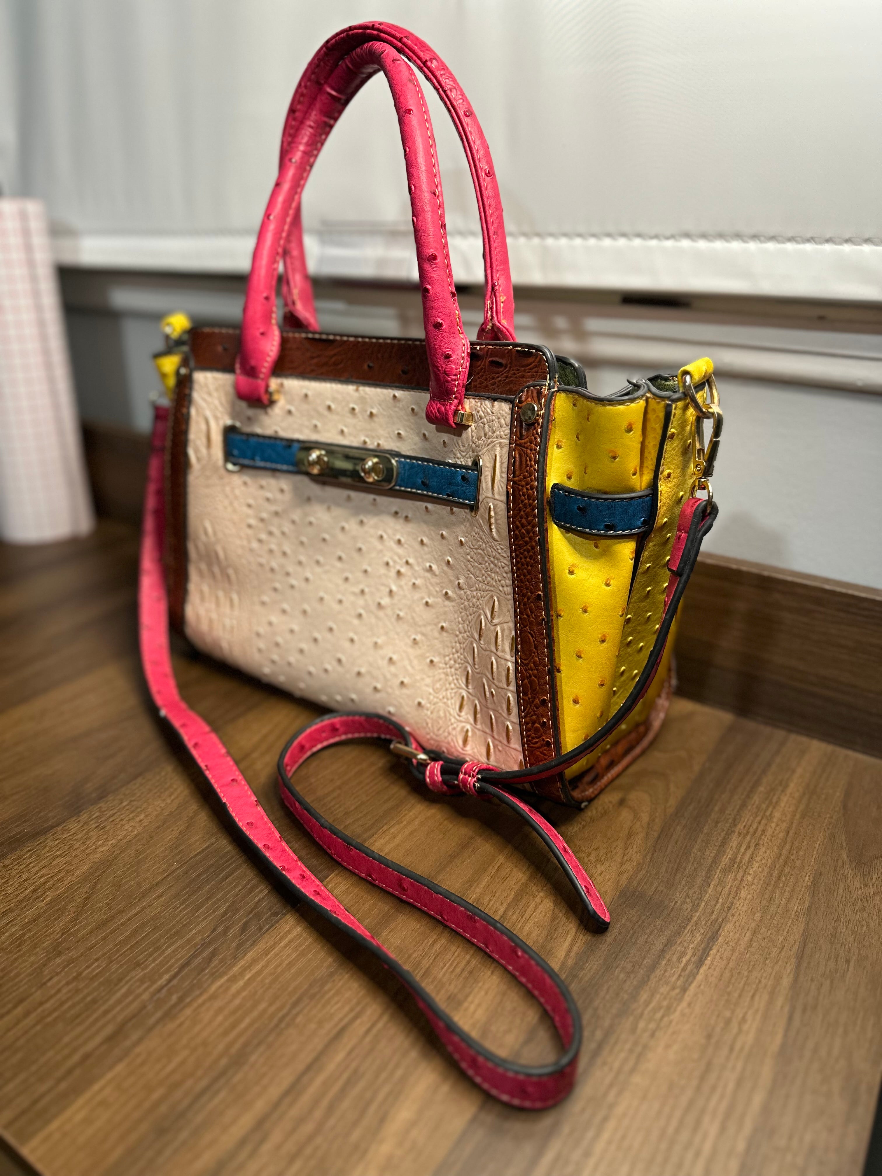Faux Crocodile Multicolor Purse