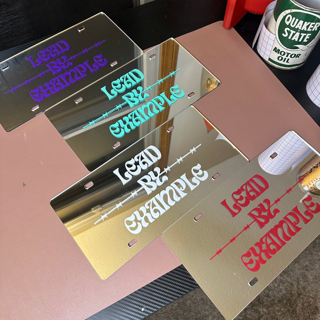 Lead By Example Vanity Mirror Plate