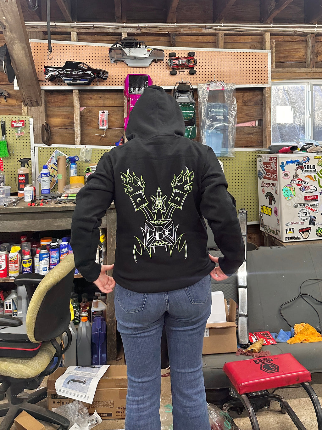 Pinstriped Lime Green Hoodie