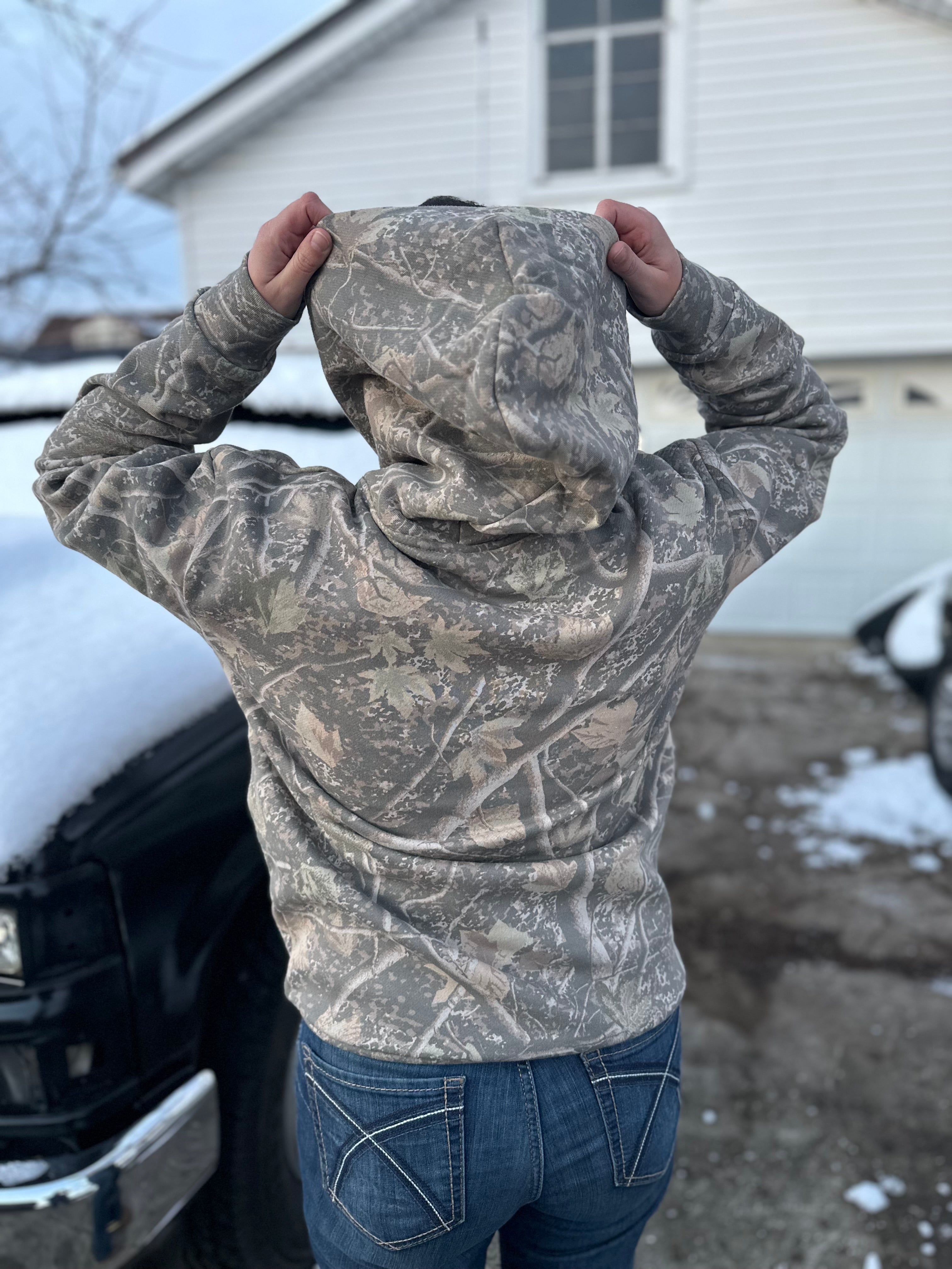 Camo & Pink Lead By Example Hoodie